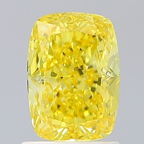 Loose Diamond - CUSHION MODIFIED 1.56ct Fancy Vivid Yellow VS1: Loose Diamond - CUSHION MODIFIED 1.56ct Fancy Vivid Yellow VS1 Source: This is a real non-mined Diamond that has been grown in a lab Shape: CUSHION MODIFIED Carats: 1.56 Color: Fancy Vivid Yellow Cert