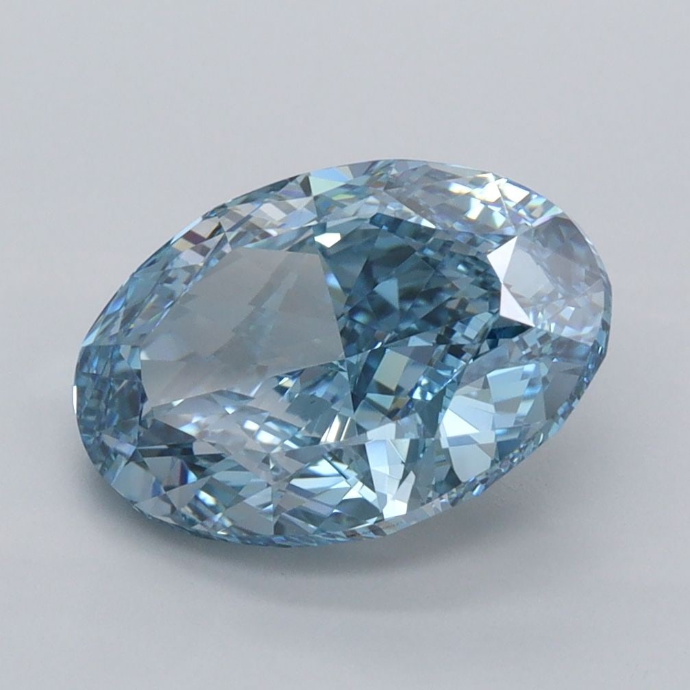 Loose Diamond - OVAL 3.01ct Fancy Vivid Blue VS1: Loose Diamond - OVAL 3.01ct Fancy Vivid Blue VS1 Source: This is a real non-mined Diamond that has been grown in a lab Shape: OVAL Carats: 3.01 Color: Fancy Vivid Blue Certification: IGI Video: