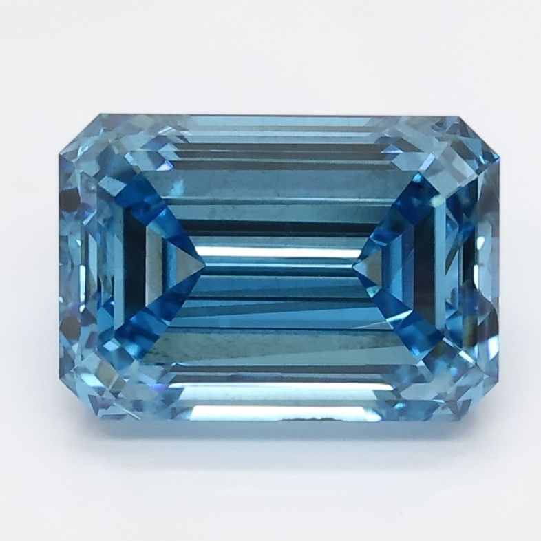 Loose Diamond - EMERALD 2.36ct Blue SI1: Loose Diamond - EMERALD 2.36ct Blue SI1 Source: This is a real non-mined Diamond that has been grown in a lab Shape: EMERALD Carats: 2.36 Color: Blue Certification: NONE Video: