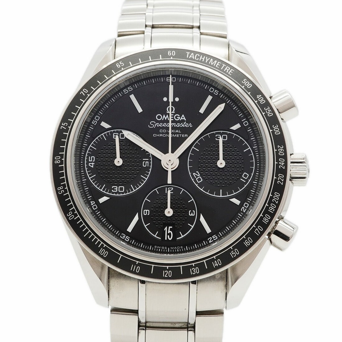 OMEGA Speedmaster Men's Black Dial Wristwatch 326.30.40.50.01.001: OMEGA Speedmaster Men's Black Dial Wristwatch 326.30.40.50.01.001 This OMEGA Speedmaster 326.30.40.50.01.001 is a men's wristwatch featuring a black dial. Crafted in Switzerland, this pre-owned timepi