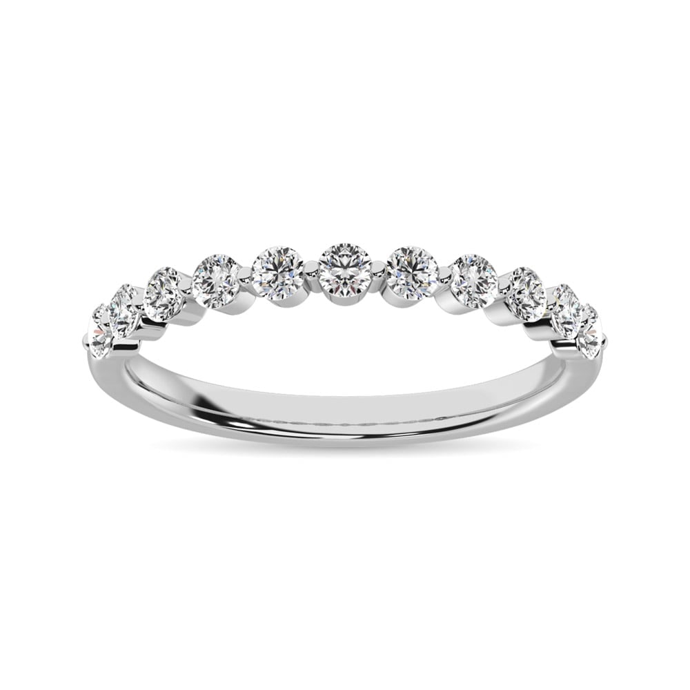 Diamond 3/4 Ct.Tw. Stackable Band in 14K White Gold: Diamond 3/4 Ct.Tw. Stackable Band in 14K White Gold 14k White Gold Stone Color: G-h Stone Clarity: I1 Each ring is presented in standard size 6.5. Complimentary resizing is available between sizes 510