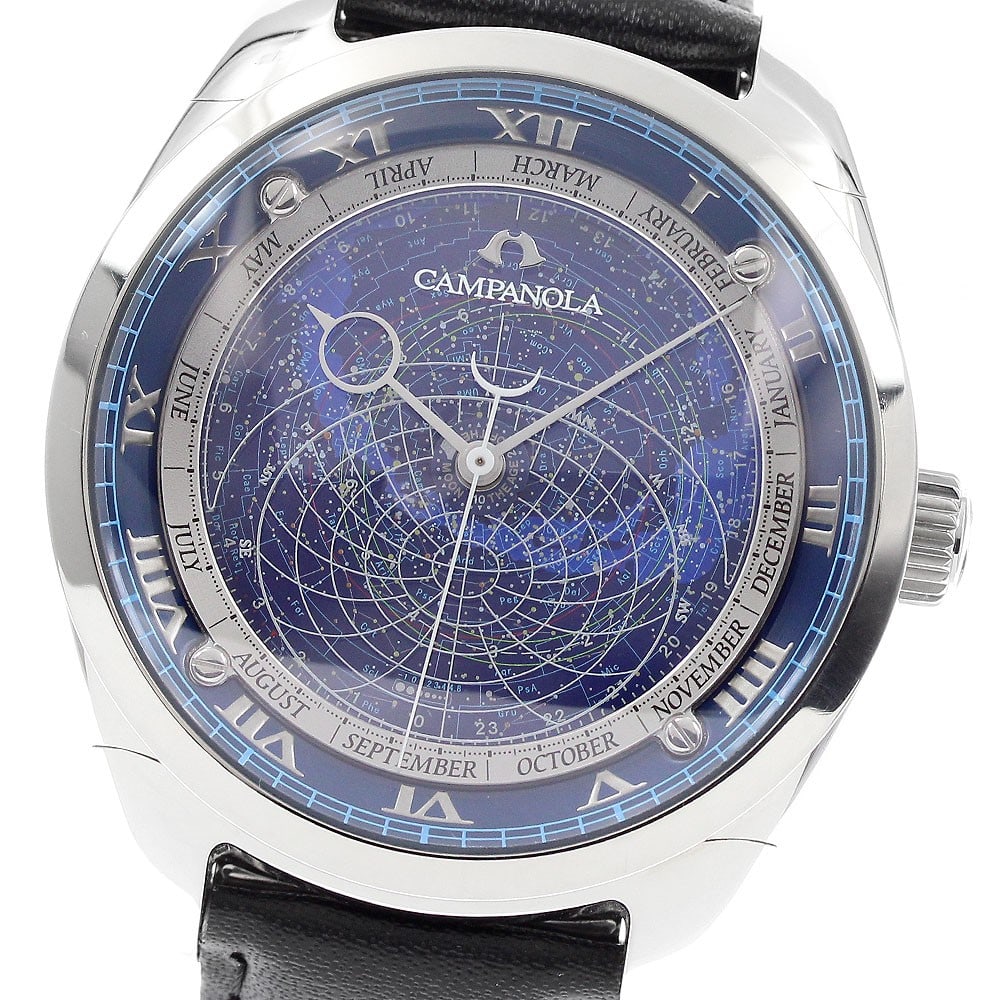 Citizen Campanola Cosmosign quartz men's wristwatch blue dial: Citizen Campanola Cosmosign quartz men's wristwatch blue dial This Citizen Campanola Cosmosign men's wristwatch features a stainless steel case paired with a blue dial and a quartz movement. The watch