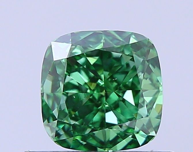 Loose Diamond - CUSHION BRILLIANT 0.59ct Fancy Green VS1: Loose Diamond - CUSHION BRILLIANT 0.59ct Fancy Green VS1 Source: This is a real non-mined Diamond that has been grown in a lab Shape: CUSHION BRILLIANT Carats: 0.59 Color: Fancy Green Certification: N