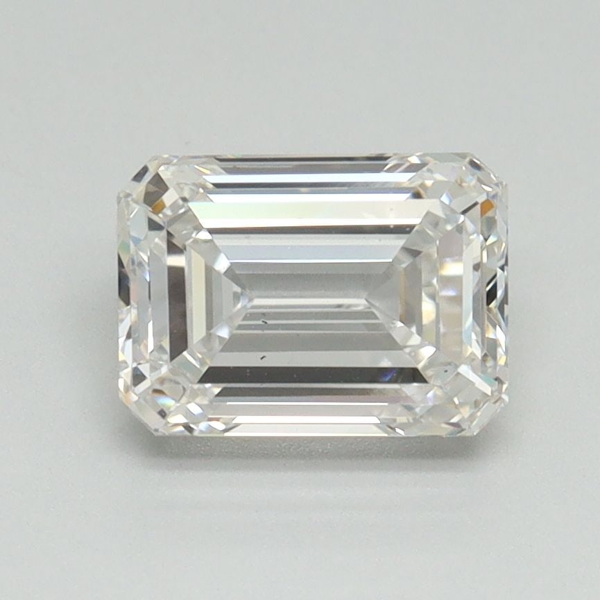 Loose Diamond - EMERALD 1.55ct F VS2: Loose Diamond - EMERALD 1.55ct F VS2 Source: This is a real non-mined Diamond that has been grown in a lab Shape: EMERALD Carats: 1.55 Color: F Clarity: VS2 Certification: NONE Video:
