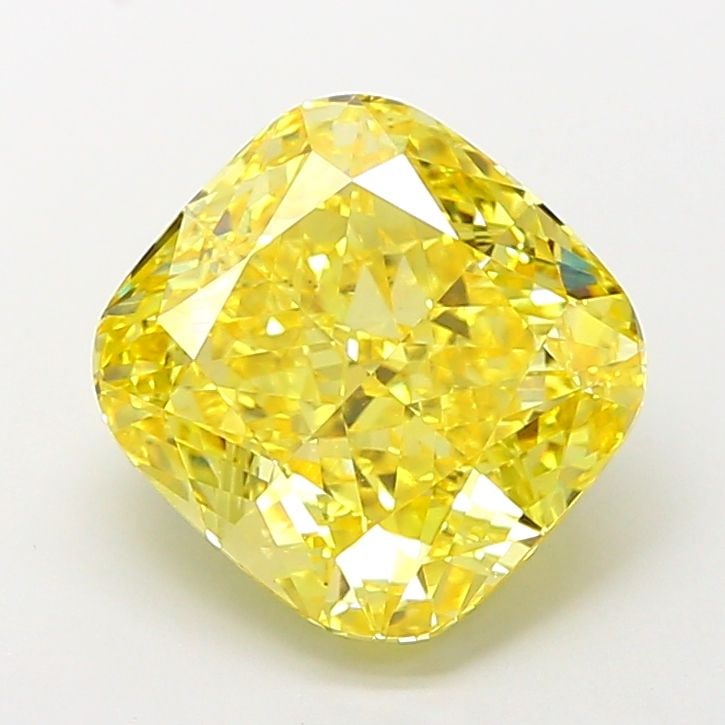 Loose Diamond - CUSHION MODIFIED 4.79ct Fancy Vivid Yellow VS1: Loose Diamond - CUSHION MODIFIED 4.79ct Fancy Vivid Yellow VS1 Source: This is a real non-mined Diamond that has been grown in a lab Shape: CUSHION MODIFIED Carats: 4.79 Color: Fancy Vivid Yellow Cert