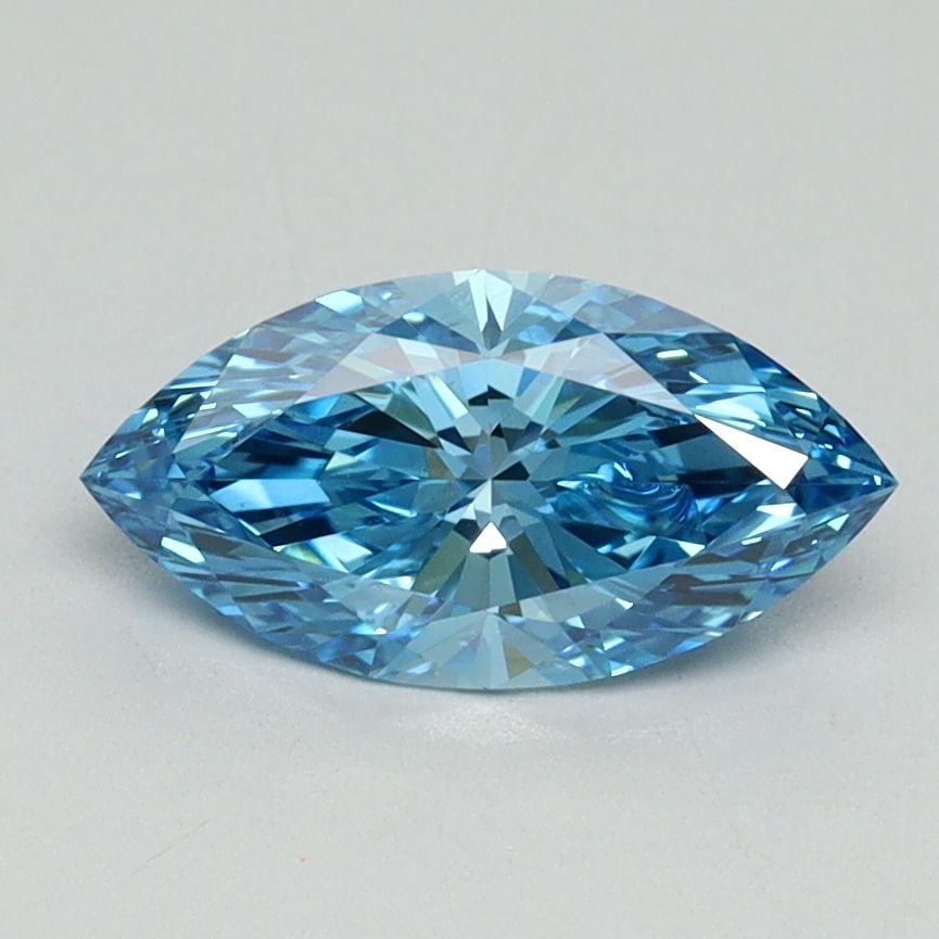 Loose Diamond - MARQUISE 0.95ct Fancy Vivid Blue VS2: Loose Diamond - MARQUISE 0.95ct Fancy Vivid Blue VS2 Source: This is a real non-mined Diamond that has been grown in a lab Shape: MARQUISE Carats: 0.95 Color: Fancy Vivid Blue Certification: IGI Video