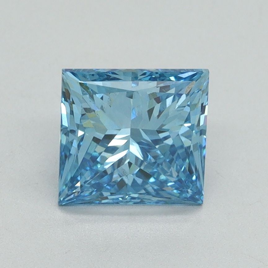 Loose Diamond - PRINCESS 1.51ct Fancy Vivid Blue VS2: Loose Diamond - PRINCESS 1.51ct Fancy Vivid Blue VS2 Source: This is a real non-mined Diamond that has been grown in a lab Shape: PRINCESS Carats: 1.51 Color: Fancy Vivid Blue Certification: IGI Video