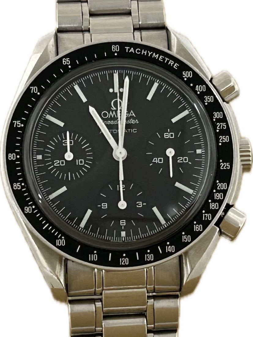 OMEGA Speedmaster 3539.50 Black Dial Automatic Chronograph Watch: OMEGA Speedmaster 3539.50 Black Dial Automatic Chronograph Watch This OMEGA Speedmaster 3539.50 is a men's automatic wristwatch crafted in Switzerland. Featuring a 39mm stainless steel case and matchi