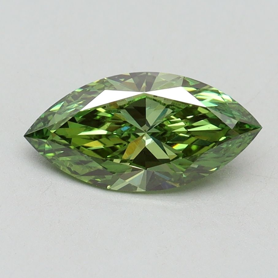 Loose Diamond - MARQUISE 1.0ct Fancy Vivid Green VS1: Loose Diamond - MARQUISE 1.0ct Fancy Vivid Green VS1 Source: This is a real non-mined Diamond that has been grown in a lab Shape: MARQUISE Carats: 1.0 Color: Fancy Vivid Green Certification: IGI Video