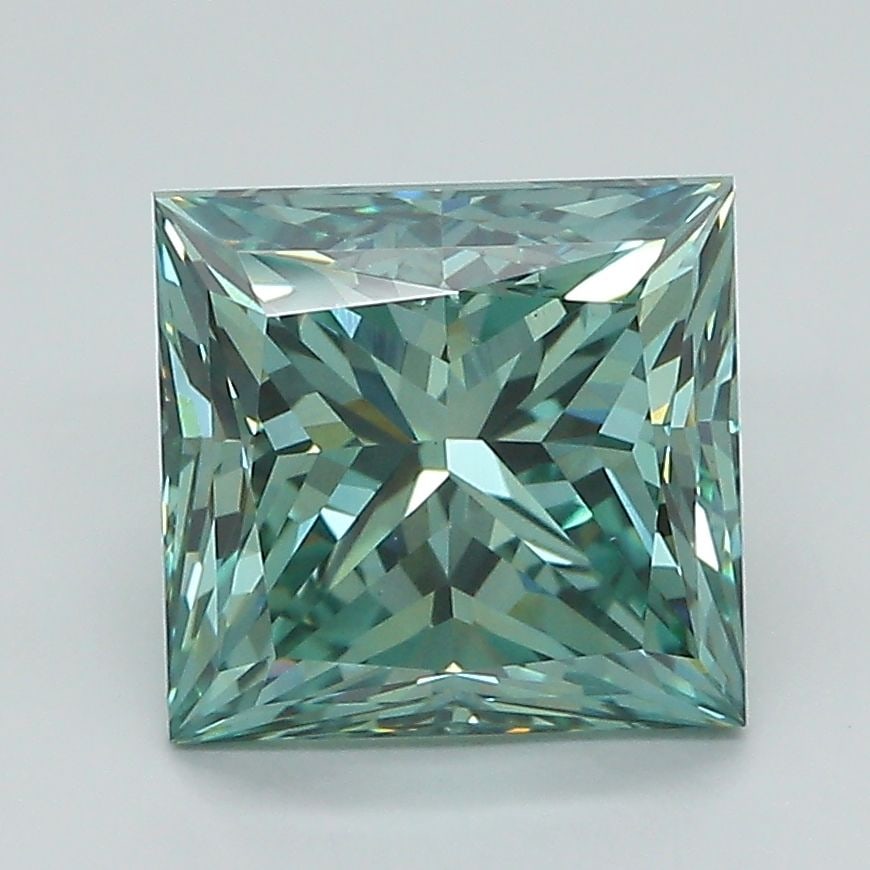 Loose Diamond - PRINCESS 3.5ct Fancy Vivid Green VS1: Loose Diamond - PRINCESS 3.5ct Fancy Vivid Green VS1 Source: This is a real non-mined Diamond that has been grown in a lab Shape: PRINCESS Carats: 3.5 Color: Fancy Vivid Green Certification: IGI Video