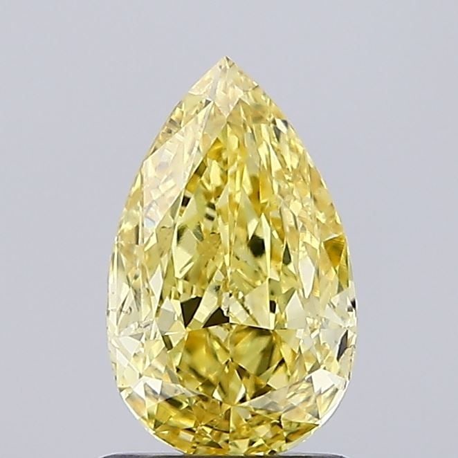 Loose Diamond - PEAR 1.0ct Fancy Vivid Yellow VS2: Loose Diamond - PEAR 1.0ct Fancy Vivid Yellow VS2 Source: This is a real non-mined Diamond that has been grown in a lab Shape: PEAR Carats: 1.0 Color: Fancy Vivid Yellow Certification: NONE Video: