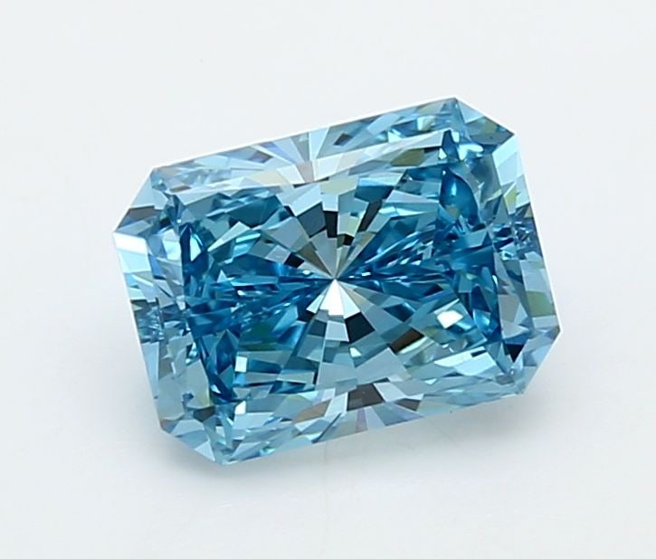 Loose Diamond - RADIANT 2.05ct Fancy Vivid Blue VVS2: Loose Diamond - RADIANT 2.05ct Fancy Vivid Blue VVS2 Source: This is a real non-mined Diamond that has been grown in a lab Shape: RADIANT Carats: 2.05 Color: Fancy Vivid Blue Certification: IGI Video: