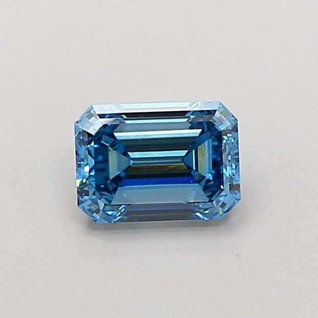 Loose Diamond - EMERALD 0.87ct Fancy Vivid Blue VS2: Loose Diamond - EMERALD 0.87ct Fancy Vivid Blue VS2 Source: This is a real non-mined Diamond that has been grown in a lab Shape: EMERALD Carats: 0.87 Color: Fancy Vivid Blue Certification: IGI Video: