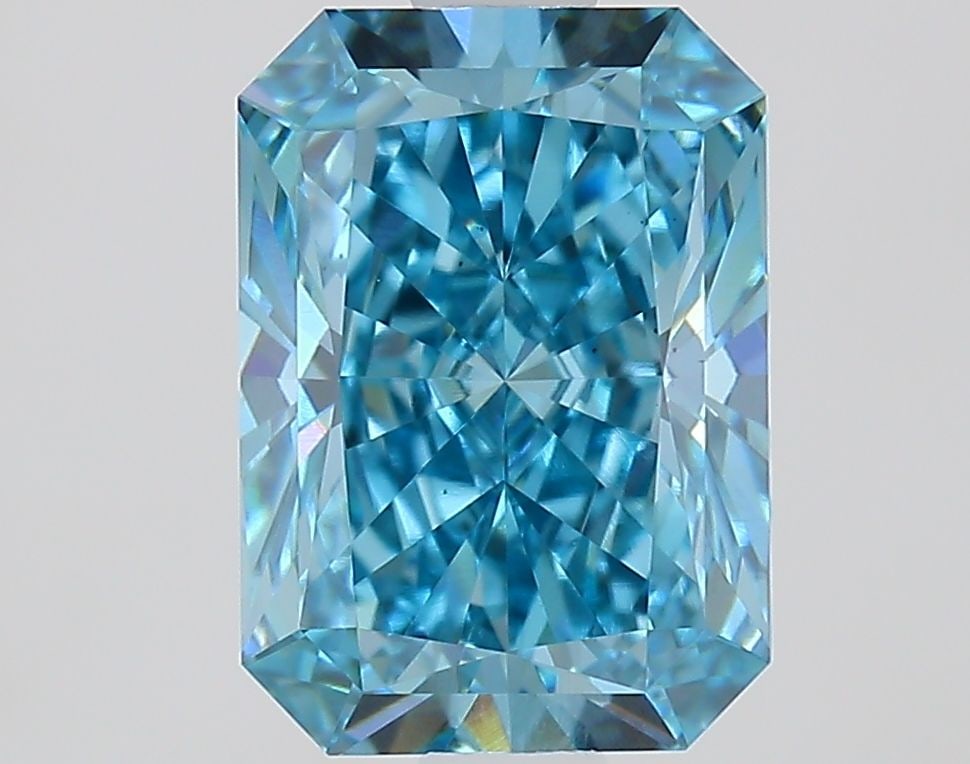 Loose Diamond - RADIANT 1.58ct Fancy Vivid Blue VS2: Loose Diamond - RADIANT 1.58ct Fancy Vivid Blue VS2 Source: This is a real non-mined Diamond that has been grown in a lab Shape: RADIANT Carats: 1.58 Color: Fancy Vivid Blue Certification: IGI Video: