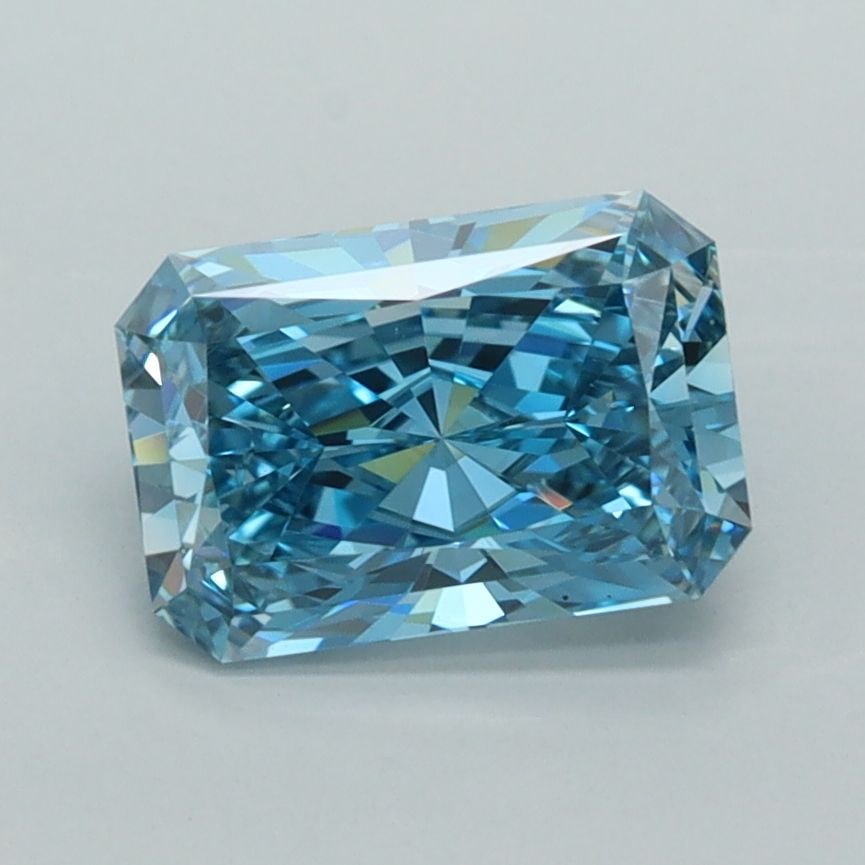 Loose Diamond - RADIANT 1.53ct Fancy Vivid Blue VVS2: Loose Diamond - RADIANT 1.53ct Fancy Vivid Blue VVS2 Source: This is a real non-mined Diamond that has been grown in a lab Shape: RADIANT Carats: 1.53 Color: Fancy Vivid Blue Certification: IGI Video: