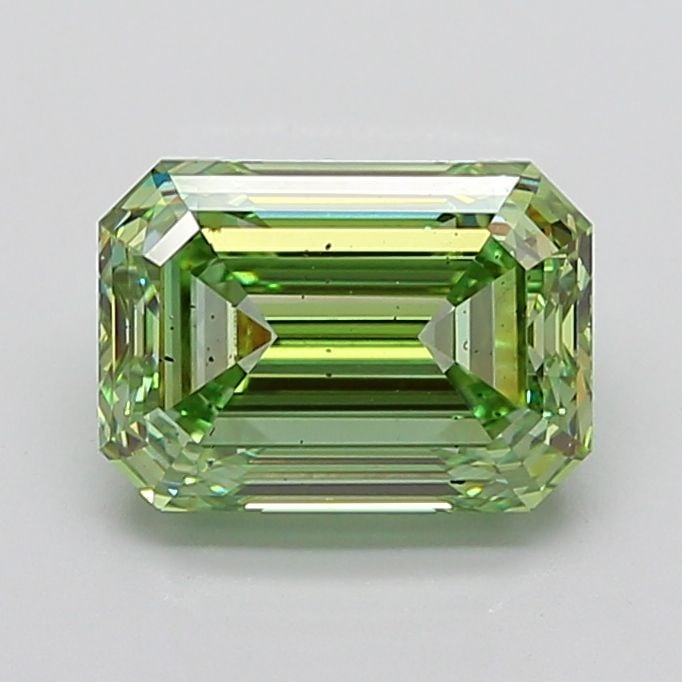 Loose Diamond - EMERALD 5.03ct Fancy Vivid Green SI1: Loose Diamond - EMERALD 5.03ct Fancy Vivid Green SI1 Source: This is a real non-mined Diamond that has been grown in a lab Shape: EMERALD Carats: 5.03 Color: Fancy Vivid Green Certification: IGI Video