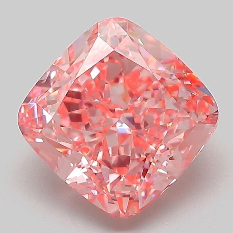 Loose Diamond - CUSHION MODIFIED 3.04ct Fancy Vivid Pink VVS2: Loose Diamond - CUSHION MODIFIED 3.04ct Fancy Vivid Pink VVS2 Source: This is a real non-mined Diamond that has been grown in a lab Shape: CUSHION MODIFIED Carats: 3.04 Color: Fancy Vivid Pink Certifi