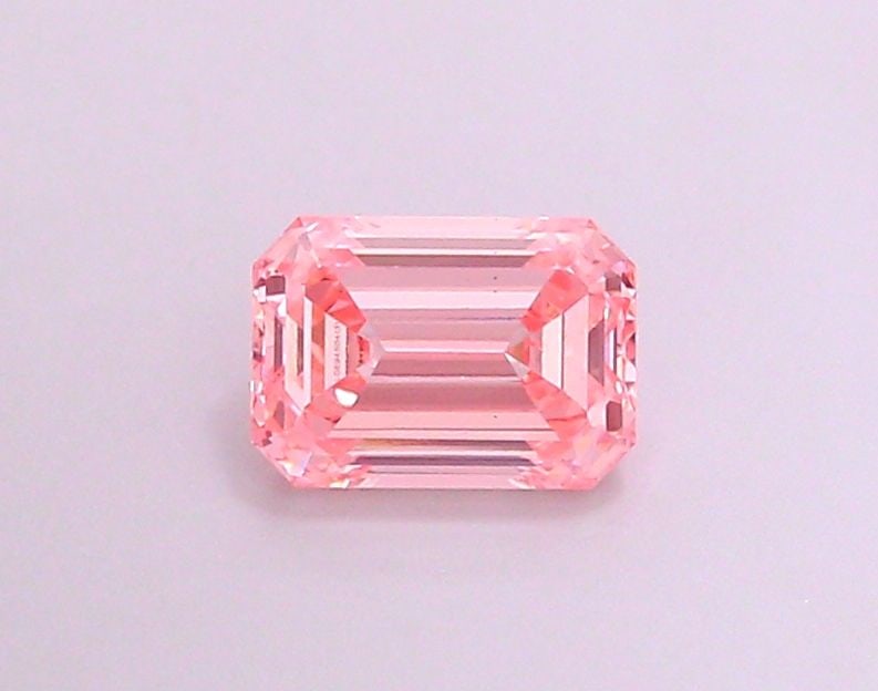Loose Diamond - EMERALD 1.29ct Fancy Intense Pink VS2: Loose Diamond - EMERALD 1.29ct Fancy Intense Pink VS2 Source: This is a real non-mined Diamond that has been grown in a lab Shape: EMERALD Carats: 1.29 Color: Fancy Intense Pink Certification: IGI Vid