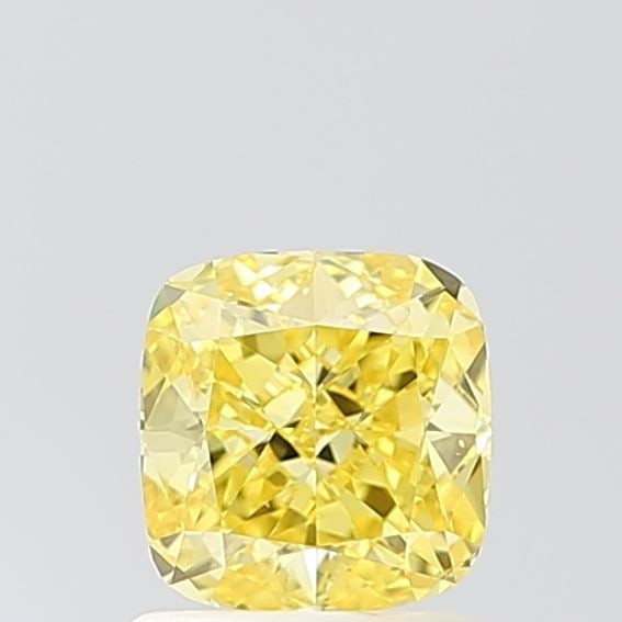 Loose Diamond - CUSHION MODIFIED 1.0ct Fancy Vivid Yellow VS1: Loose Diamond - CUSHION MODIFIED 1.0ct Fancy Vivid Yellow VS1 Source: This is a real non-mined Diamond that has been grown in a lab Shape: CUSHION MODIFIED Carats: 1.0 Color: Fancy Vivid Yellow Certif