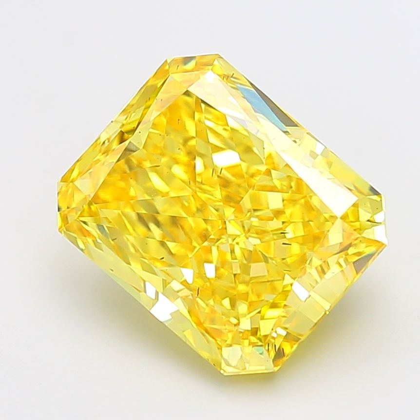 Loose Diamond - RADIANT 8.2ct Fancy Vivid Yellow SI1: Loose Diamond - RADIANT 8.2ct Fancy Vivid Yellow SI1 Source: This is a real non-mined Diamond that has been grown in a lab Shape: RADIANT Carats: 8.2 Color: Fancy Vivid Yellow Certification: IGI Video