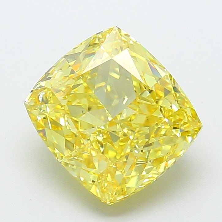 Loose Diamond - CUSHION MODIFIED 6.31ct Fancy Vivid Yellow VS1: Loose Diamond - CUSHION MODIFIED 6.31ct Fancy Vivid Yellow VS1 Source: This is a real non-mined Diamond that has been grown in a lab Shape: CUSHION MODIFIED Carats: 6.31 Color: Fancy Vivid Yellow Cert