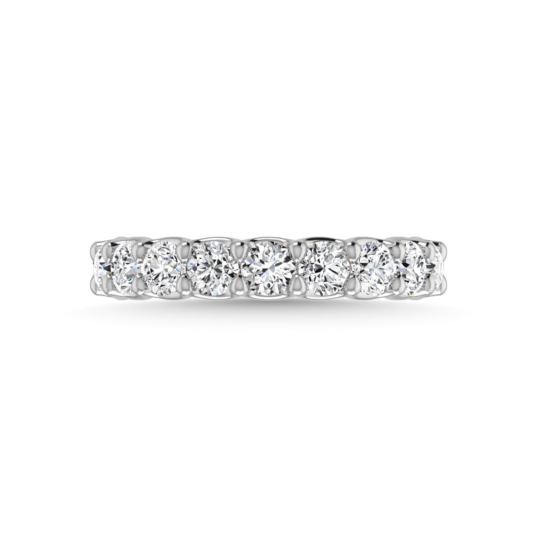 950 Platinum 2 5/8 CT Tw. Round Shape Lab Grown Diamond Wedding Band: 950 Platinum 2 5/8 CT Tw. Round Shape Lab Grown Diamond Wedding Band 950 Platinum Stone Color: F Stone Clarity: Vs Each ring is presented in standard size 6.5. Complimentary resizing is available betw