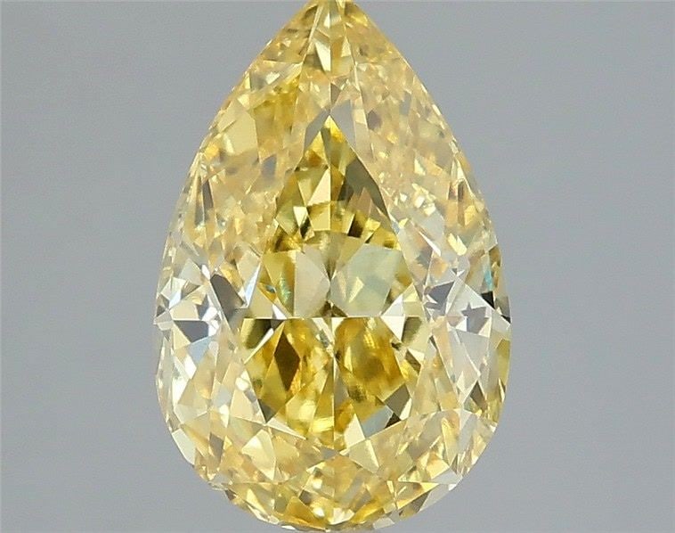 Loose Diamond - PEAR 2.08ct Fancy Vivid Yellow VVS2: Loose Diamond - PEAR 2.08ct Fancy Vivid Yellow VVS2 Source: This is a real non-mined Diamond that has been grown in a lab Shape: PEAR Carats: 2.08 Color: Fancy Vivid Yellow Certification: IGI Video: