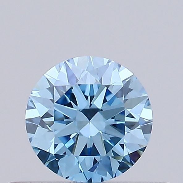 Loose Diamond - ROUND 0.39ct Fancy Vivid Blue VVS2: Loose Diamond - ROUND 0.39ct Fancy Vivid Blue VVS2 Source: This is a real non-mined Diamond that has been grown in a lab Shape: ROUND Carats: 0.39 Color: Fancy Vivid Blue Certification: NONE Video: