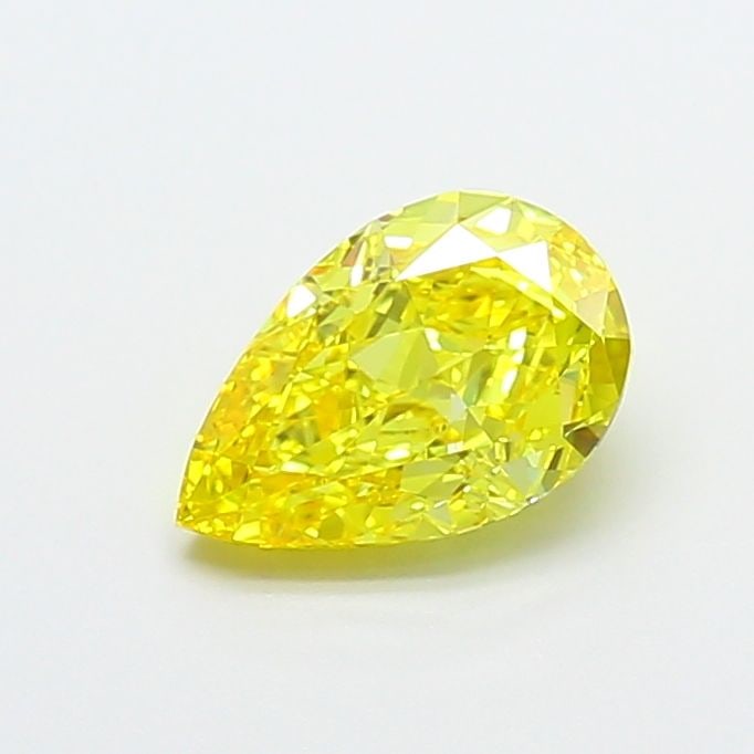 Loose Diamond - PEAR 1.38ct Fancy Vivid Yellow VVS2: Loose Diamond - PEAR 1.38ct Fancy Vivid Yellow VVS2 Source: This is a real non-mined Diamond that has been grown in a lab Shape: PEAR Carats: 1.38 Color: Fancy Vivid Yellow Certification: IGI Video: