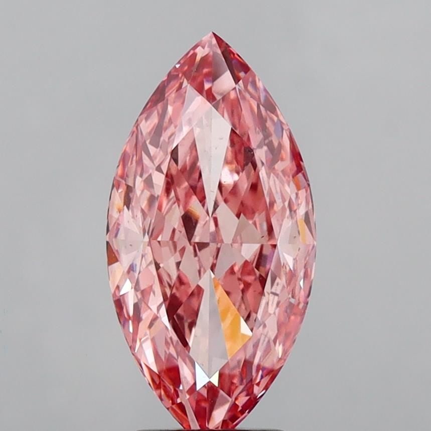 Loose Diamond - MARQUISE 5.32ct Fancy Vivid Pink VS2: Loose Diamond - MARQUISE 5.32ct Fancy Vivid Pink VS2 Source: This is a real non-mined Diamond that has been grown in a lab Shape: MARQUISE Carats: 5.32 Color: Fancy Vivid Pink Certification: IGI Video