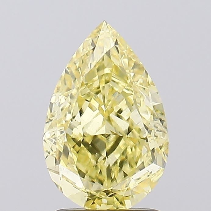 Loose Diamond - PEAR 2.01ct Fancy Intense Yellow VS1: Loose Diamond - PEAR 2.01ct Fancy Intense Yellow VS1 Source: This is a real non-mined Diamond that has been grown in a lab Shape: PEAR Carats: 2.01 Color: Fancy Intense Yellow Certification: IGI Video