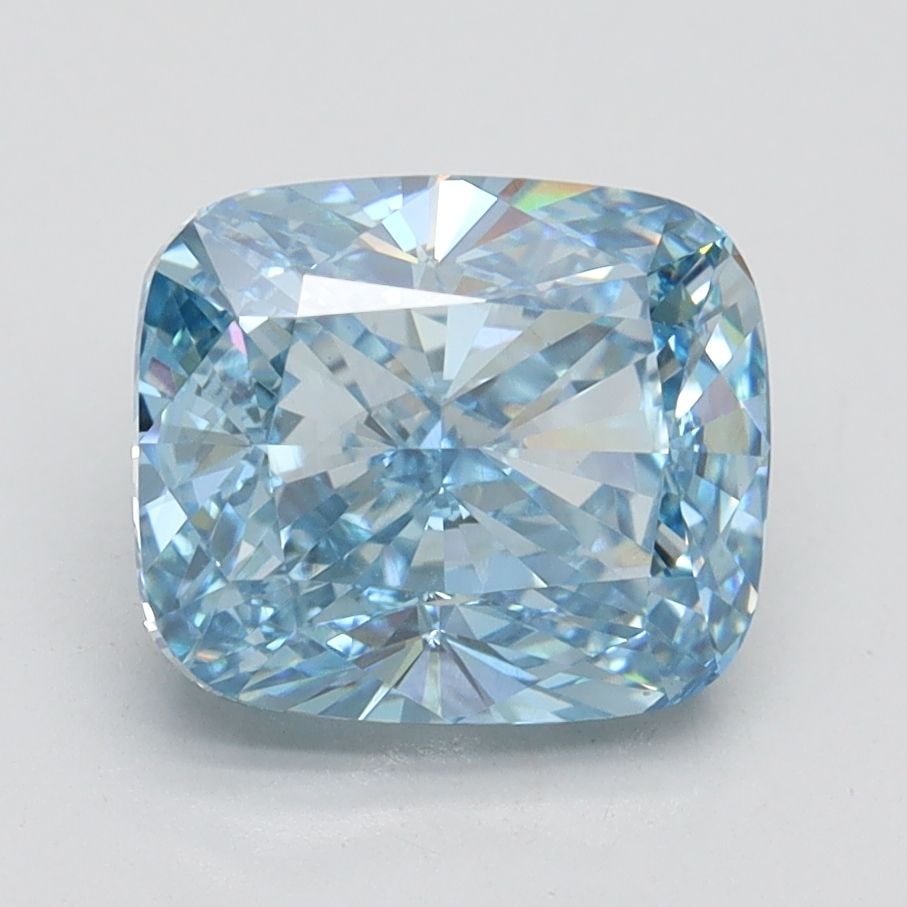 Loose Diamond - CUSHION BRILLIANT 2.91ct Fancy Vivid Blue VS2: Loose Diamond - CUSHION BRILLIANT 2.91ct Fancy Vivid Blue VS2 Source: This is a real non-mined Diamond that has been grown in a lab Shape: CUSHION BRILLIANT Carats: 2.91 Color: Fancy Vivid Blue Certif
