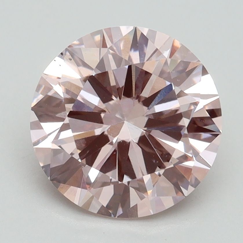 Loose Diamond - ROUND 2.5ct Fancy Light Pink VS2: Loose Diamond - ROUND 2.5ct Fancy Light Pink VS2 Source: This is a real non-mined Diamond that has been grown in a lab Shape: ROUND Carats: 2.5 Color: Fancy Light Pink Certification: IGI Video: