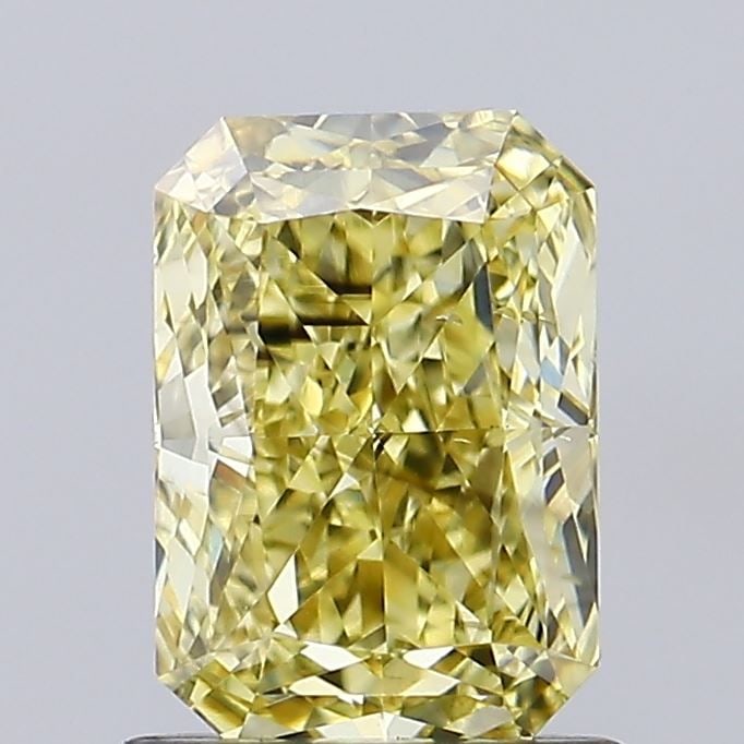 Loose Diamond - RADIANT 1.16ct Fancy Intense Yellow SI1: Loose Diamond - RADIANT 1.16ct Fancy Intense Yellow SI1 Source: This is a real non-mined Diamond that has been grown in a lab Shape: RADIANT Carats: 1.16 Color: Fancy Intense Yellow Certification: IGI