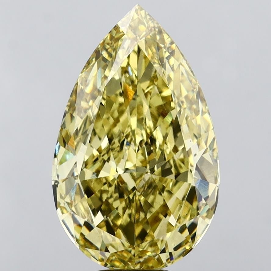 Loose Diamond - PEAR 10.07ct Fancy Intense Yellow VVS2: Loose Diamond - PEAR 10.07ct Fancy Intense Yellow VVS2 Source: This is a real non-mined Diamond that has been grown in a lab Shape: PEAR Carats: 10.07 Color: Fancy Intense Yellow Certification: IGI Th