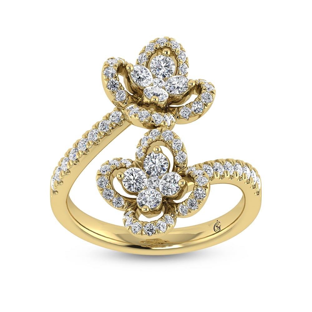 14K Yellow Gold Diamond 1 Ct.Tw. Fashion Ring: 14K Yellow Gold Diamond 1 Ct.Tw. Fashion Ring 14k Yellow Gold Stone Color: G-h Stone Clarity: Si1 Each ring is presented in standard size 6.5. Complimentary resizing is available between sizes 510 (in