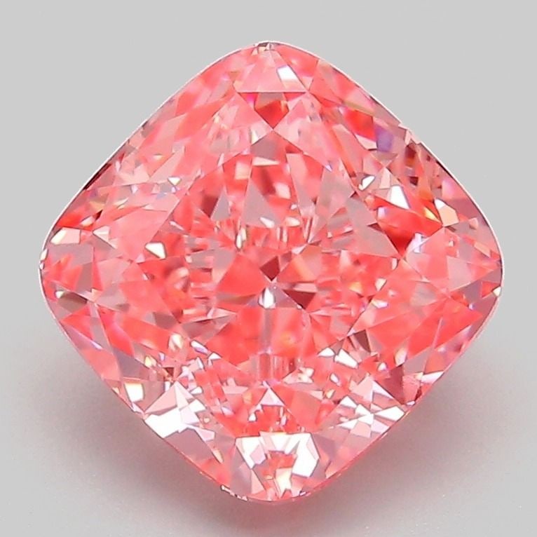 Loose Diamond - CUSHION MODIFIED 3.06ct Fancy Vivid Pink VVS2: Loose Diamond - CUSHION MODIFIED 3.06ct Fancy Vivid Pink VVS2 Source: This is a real non-mined Diamond that has been grown in a lab Shape: CUSHION MODIFIED Carats: 3.06 Color: Fancy Vivid Pink Certifi