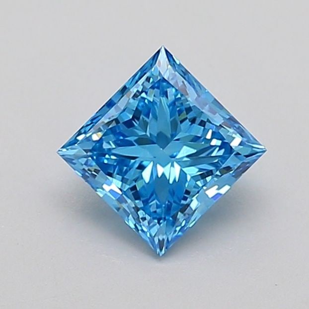 Loose Diamond - PRINCESS 0.85ct Fancy Vivid Blue VS1: Loose Diamond - PRINCESS 0.85ct Fancy Vivid Blue VS1 Source: This is a real non-mined Diamond that has been grown in a lab Shape: PRINCESS Carats: 0.85 Color: Fancy Vivid Blue Certification: IGI Video