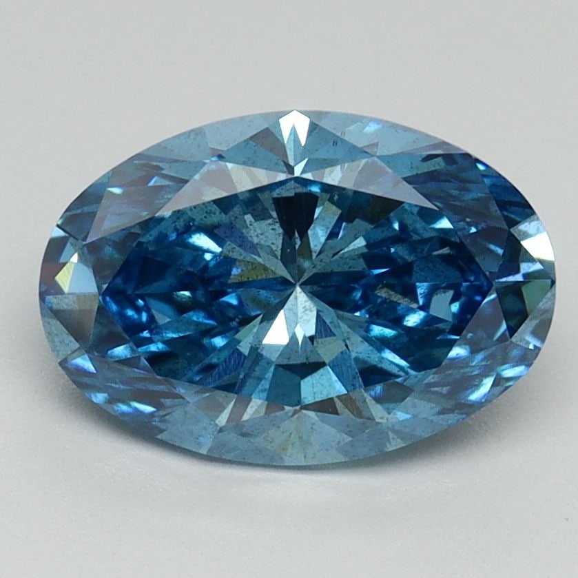 Loose Diamond - OVAL 2.07ct Fancy Vivid Blue SI2: Loose Diamond - OVAL 2.07ct Fancy Vivid Blue SI2 Source: This is a real non-mined Diamond that has been grown in a lab Shape: OVAL Carats: 2.07 Color: Fancy Vivid Blue Certification: IGI Video: