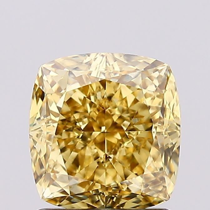 Loose Diamond - CUSHION MODIFIED 1.58ct Fancy Vivid Yellow VS2: Loose Diamond - CUSHION MODIFIED 1.58ct Fancy Vivid Yellow VS2 Source: This is a real non-mined Diamond that has been grown in a lab Shape: CUSHION MODIFIED Carats: 1.58 Color: Fancy Vivid Yellow Cert