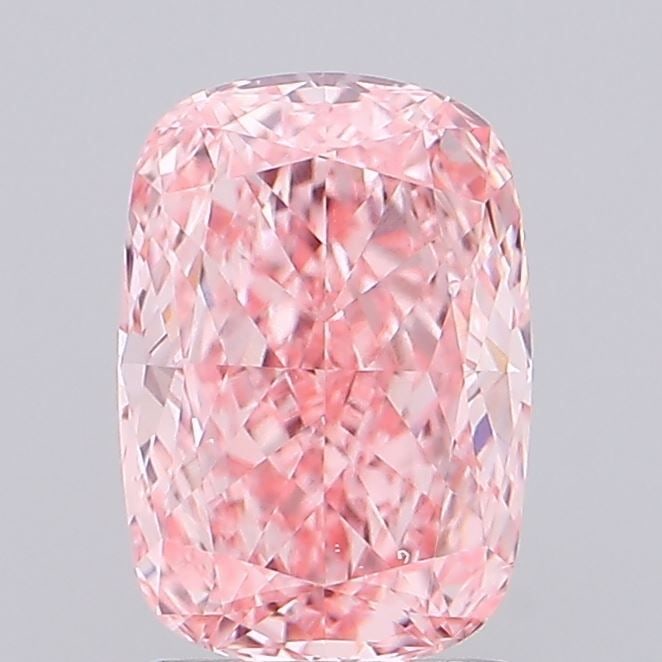 Loose Diamond - CUSHION MODIFIED 2.0ct Fancy Vivid Pink VS1: Loose Diamond - CUSHION MODIFIED 2.0ct Fancy Vivid Pink VS1 Source: This is a real non-mined Diamond that has been grown in a lab Shape: CUSHION MODIFIED Carats: 2.0 Color: Fancy Vivid Pink Certificat