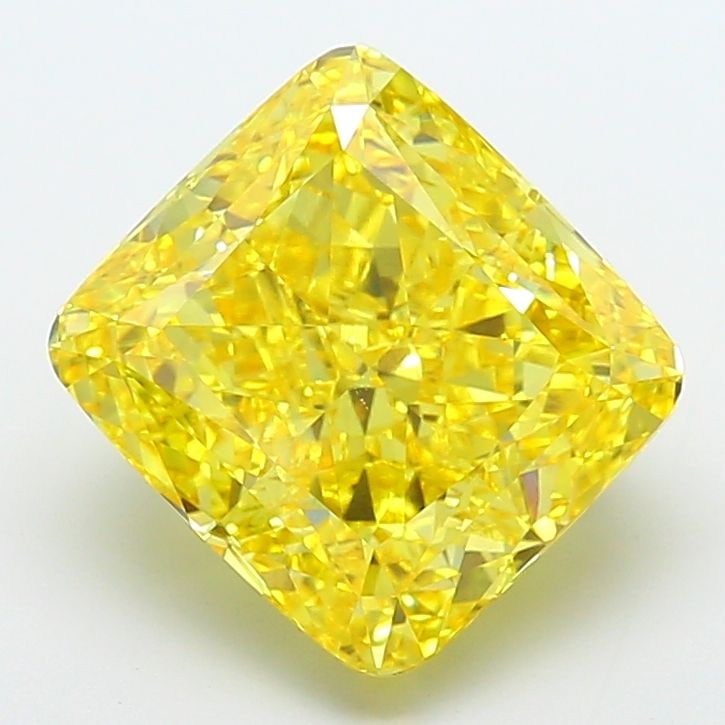 Loose Diamond - CUSHION MODIFIED 9.04ct Fancy Vivid Yellow VVS2: Loose Diamond - CUSHION MODIFIED 9.04ct Fancy Vivid Yellow VVS2 Source: This is a real non-mined Diamond that has been grown in a lab Shape: CUSHION MODIFIED Carats: 9.04 Color: Fancy Vivid Yellow Cer