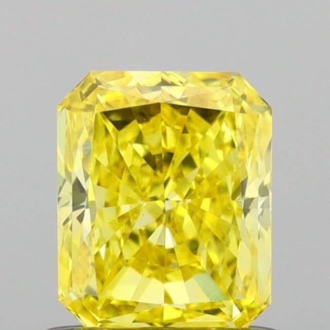 Loose Diamond - RADIANT 0.83ct Fancy Vivid Yellow VS1: Loose Diamond - RADIANT 0.83ct Fancy Vivid Yellow VS1 Source: This is a real non-mined Diamond that has been grown in a lab Shape: RADIANT Carats: 0.83 Color: Fancy Vivid Yellow Certification: IGI Vid