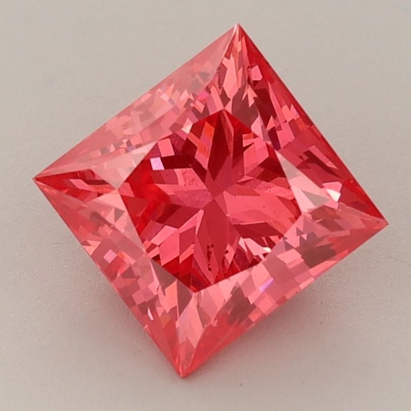 Loose Diamond - PRINCESS 2.22ct Fancy Vivid Pink VS2: Loose Diamond - PRINCESS 2.22ct Fancy Vivid Pink VS2 Source: This is a real non-mined Diamond that has been grown in a lab Shape: PRINCESS Carats: 2.22 Color: Fancy Vivid Pink Certification: IGI Video
