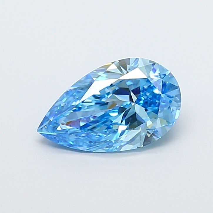 Loose Diamond - PEAR 2.08ct Fancy Vivid Blue VVS2: Loose Diamond - PEAR 2.08ct Fancy Vivid Blue VVS2 Source: This is a real non-mined Diamond that has been grown in a lab Shape: PEAR Carats: 2.08 Color: Fancy Vivid Blue Certification: IGI Video: