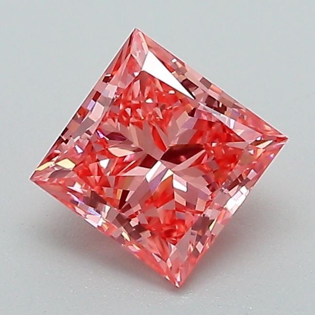 Loose Diamond - PRINCESS 1.02ct Fancy Vivid Pink VVS2: Loose Diamond - PRINCESS 1.02ct Fancy Vivid Pink VVS2 Source: This is a real non-mined Diamond that has been grown in a lab Shape: PRINCESS Carats: 1.02 Color: Fancy Vivid Pink Certification: IGI Vide
