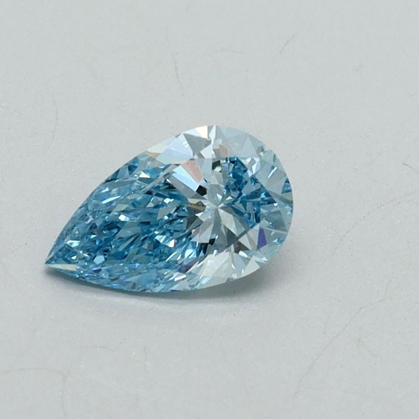 Loose Diamond - PEAR 0.54ct Fancy Vivid Blue VS1: Loose Diamond - PEAR 0.54ct Fancy Vivid Blue VS1 Source: This is a real non-mined Diamond that has been grown in a lab Shape: PEAR Carats: 0.54 Color: Fancy Vivid Blue Certification: IGI Video: