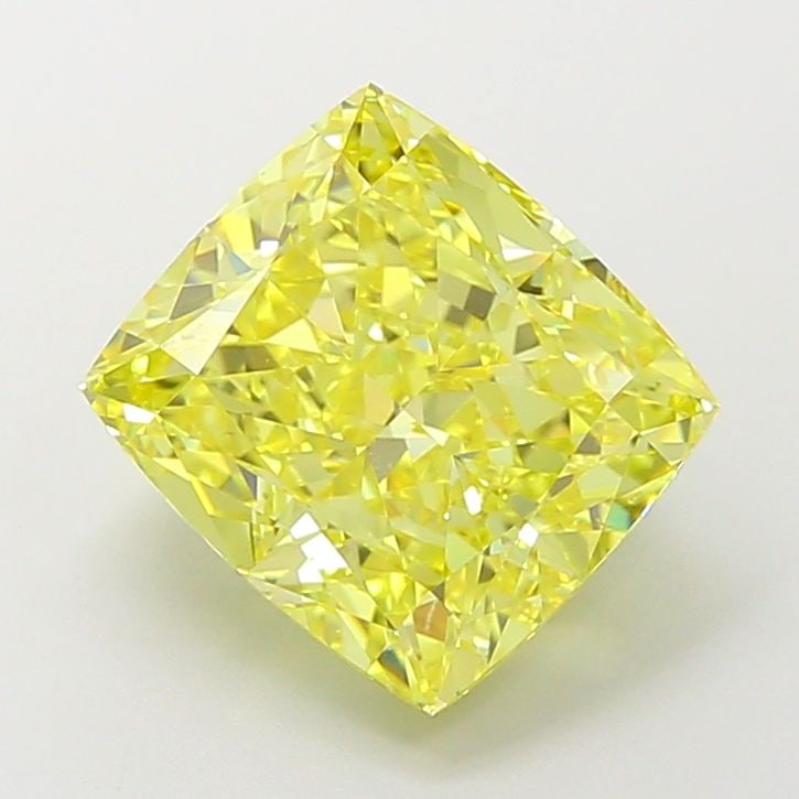 Loose Diamond - CUSHION MODIFIED 5.1ct Fancy Vivid Yellow VS1: Loose Diamond - CUSHION MODIFIED 5.1ct Fancy Vivid Yellow VS1 Source: This is a real non-mined Diamond that has been grown in a lab Shape: CUSHION MODIFIED Carats: 5.1 Color: Fancy Vivid Yellow Certif