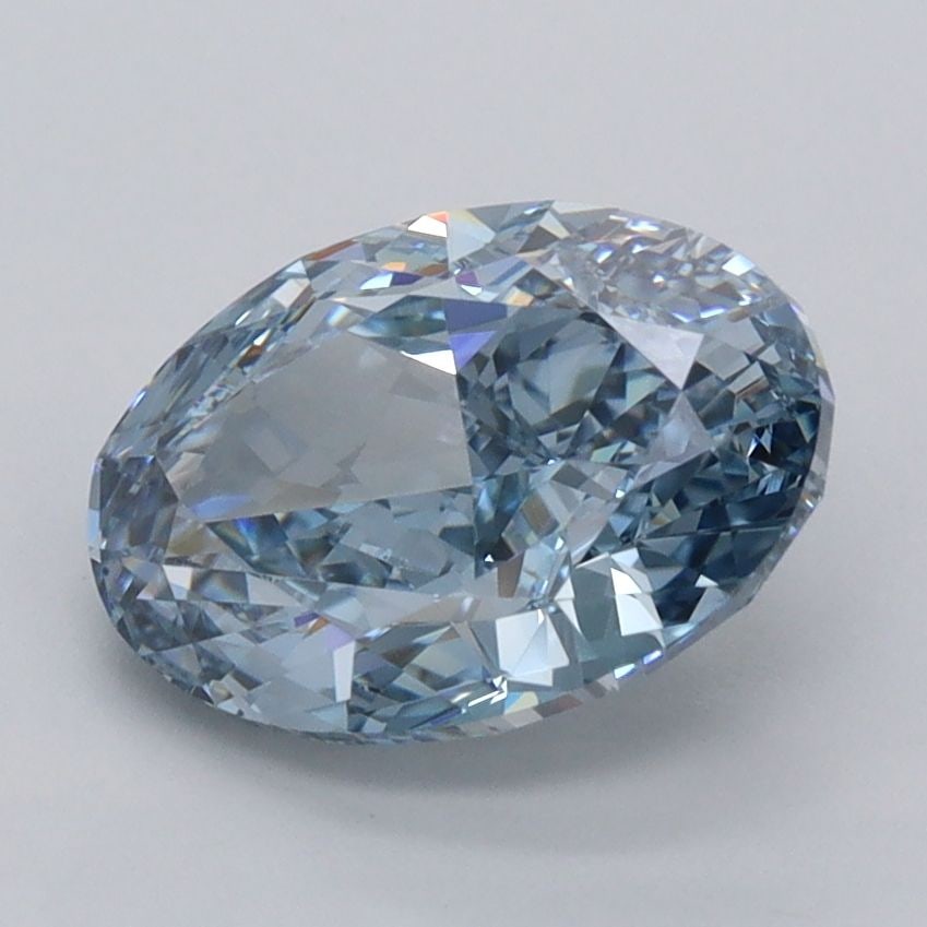 Loose Diamond - OVAL 2.41ct Fancy Vivid Blue VS1: Loose Diamond - OVAL 2.41ct Fancy Vivid Blue VS1 Source: This is a real non-mined Diamond that has been grown in a lab Shape: OVAL Carats: 2.41 Color: Fancy Vivid Blue Certification: IGI Video: