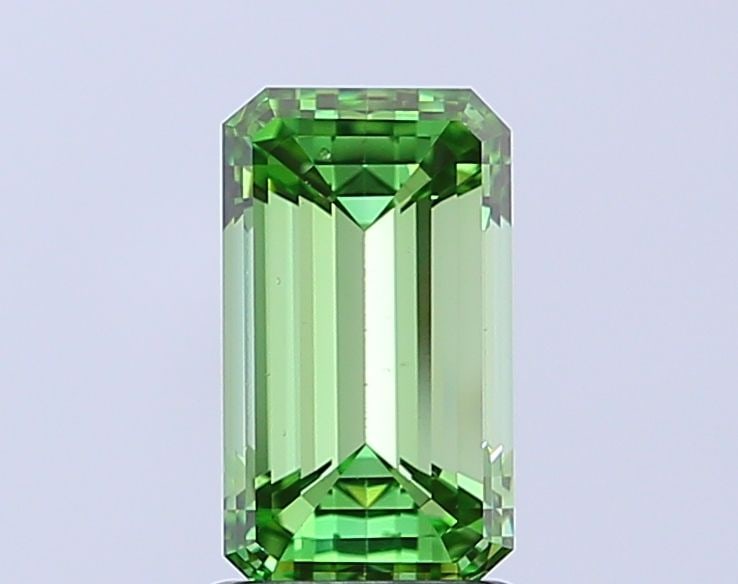 Loose Diamond - EMERALD 2.0ct Fancy Vivid Green VS2: Loose Diamond - EMERALD 2.0ct Fancy Vivid Green VS2 Source: This is a real non-mined Diamond that has been grown in a lab Shape: EMERALD Carats: 2.0 Color: Fancy Vivid Green Certification: IGI Video:
